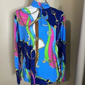 Colorful Chain Print Women's Top